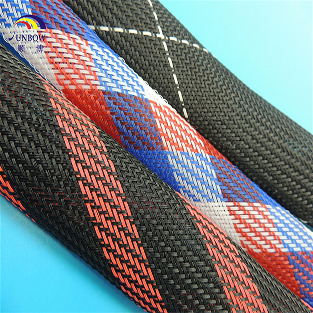 Application of woven mesh tube on sensors